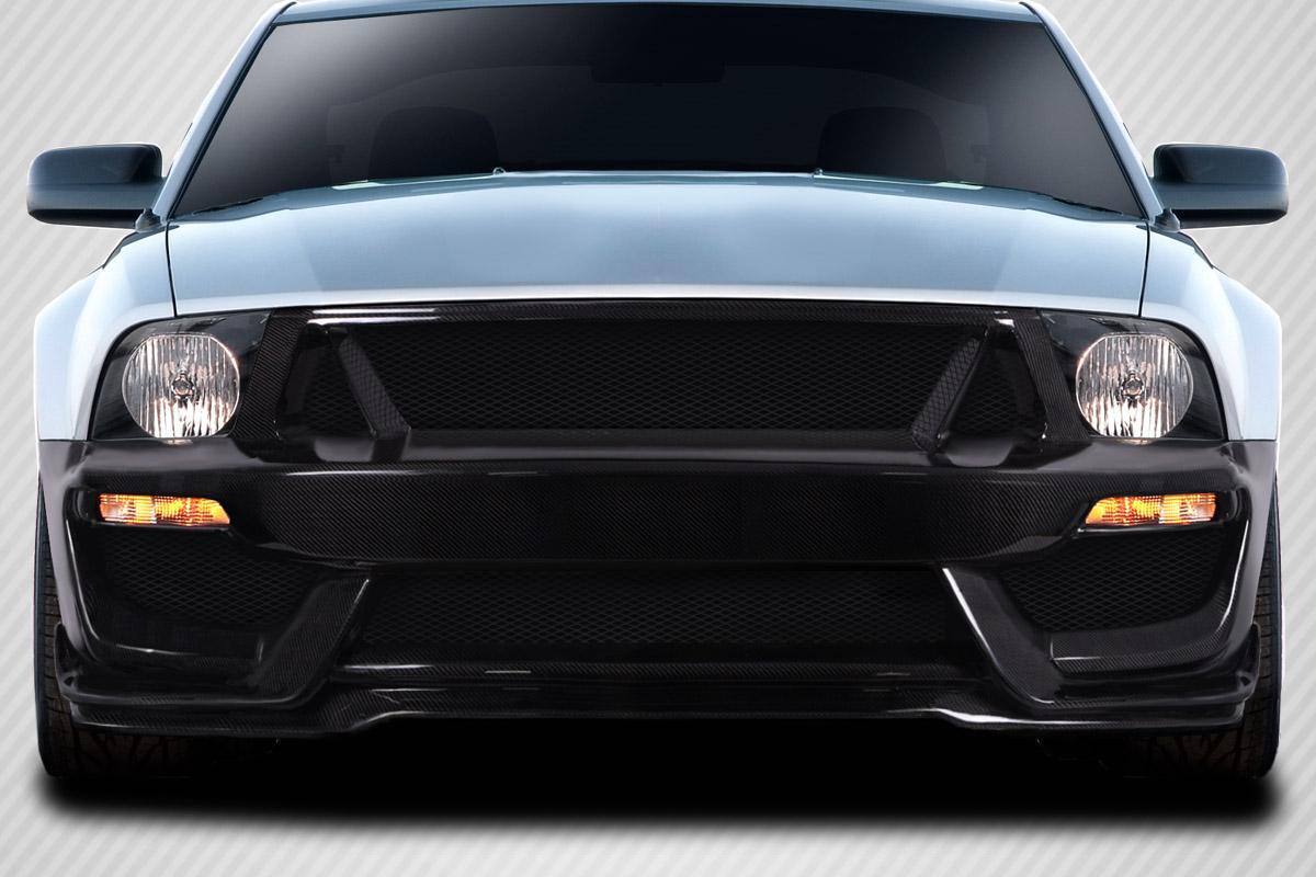 2005-2009 Ford Mustang Carbon Creations GT350 Look Carbon Fiber Front Bumper - Image 1