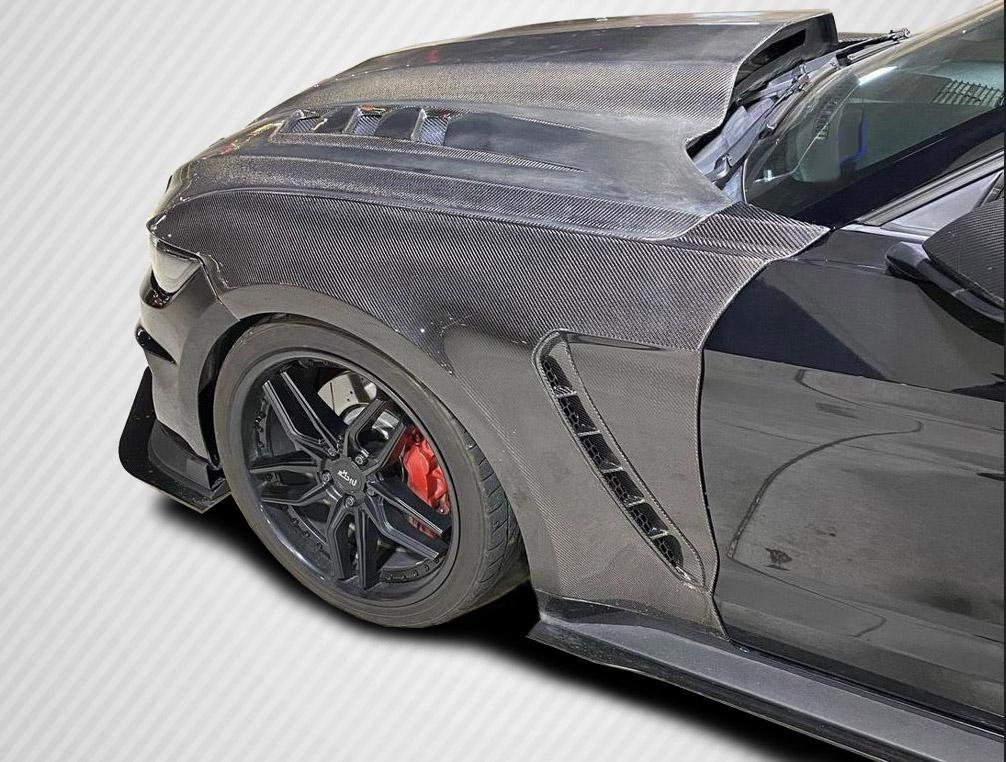 2015-2017 Ford Mustang Carbon Creations GT350 Look Carbon Fiber Fender - Image 1