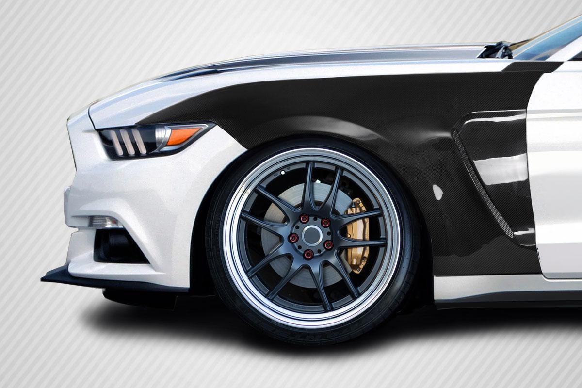 2015-2017 Ford Mustang Carbon Creations GT350 Look Carbon Fiber Fender - Image 3