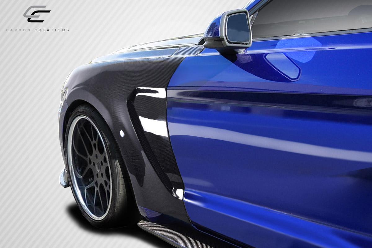 2015-2017 Ford Mustang Carbon Creations GT350 Look Carbon Fiber Fender - Image 4