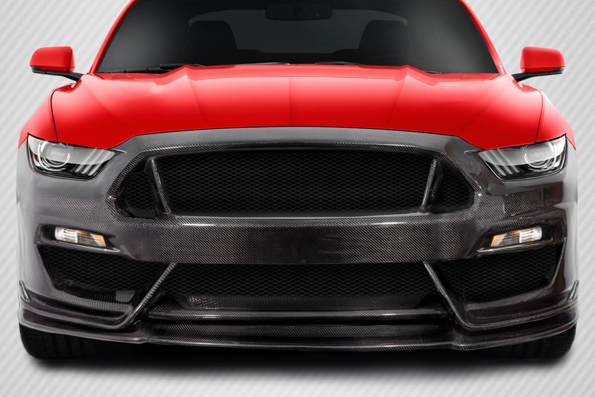 2015-2017 Ford Mustang Carbon Creations GT350 Look Carbon Fiber Front Bumper - Image 1