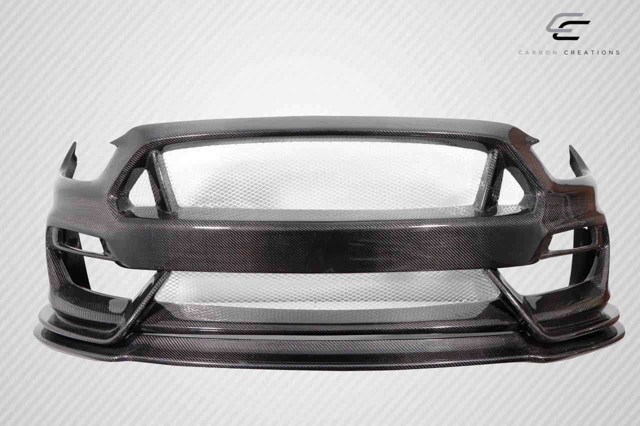 2015-2017 Ford Mustang Carbon Creations GT350 Look Carbon Fiber Front Bumper - Image 2