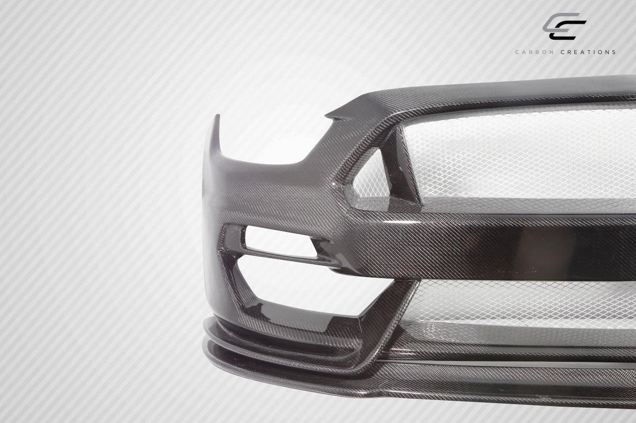 2015-2017 Ford Mustang Carbon Creations GT350 Look Carbon Fiber Front Bumper - Image 3