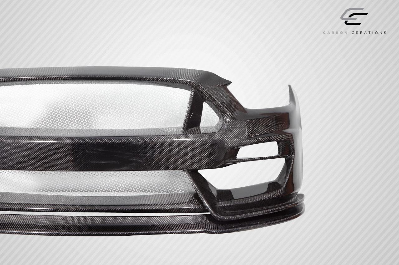 2015-2017 Ford Mustang Carbon Creations GT350 Look Carbon Fiber Front Bumper - Image 4