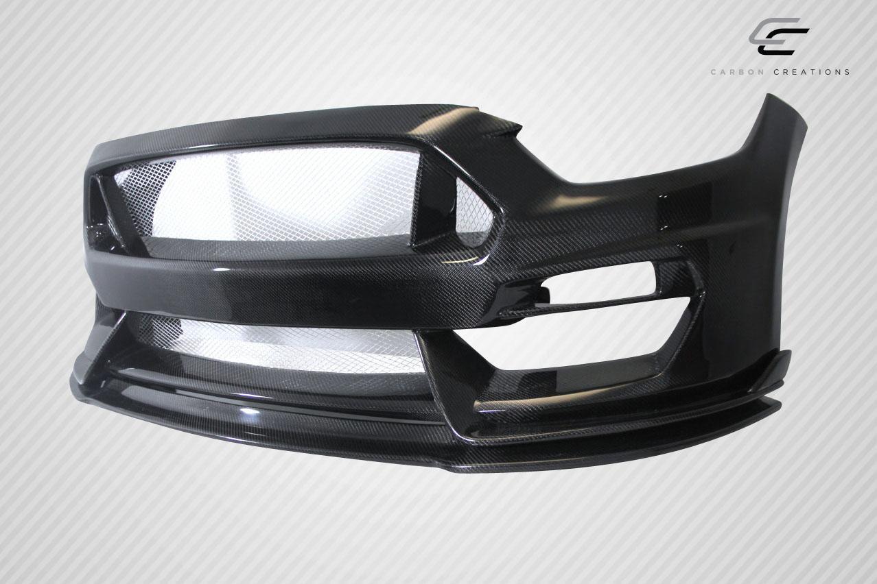 2015-2017 Ford Mustang Carbon Creations GT350 Look Carbon Fiber Front Bumper - Image 5