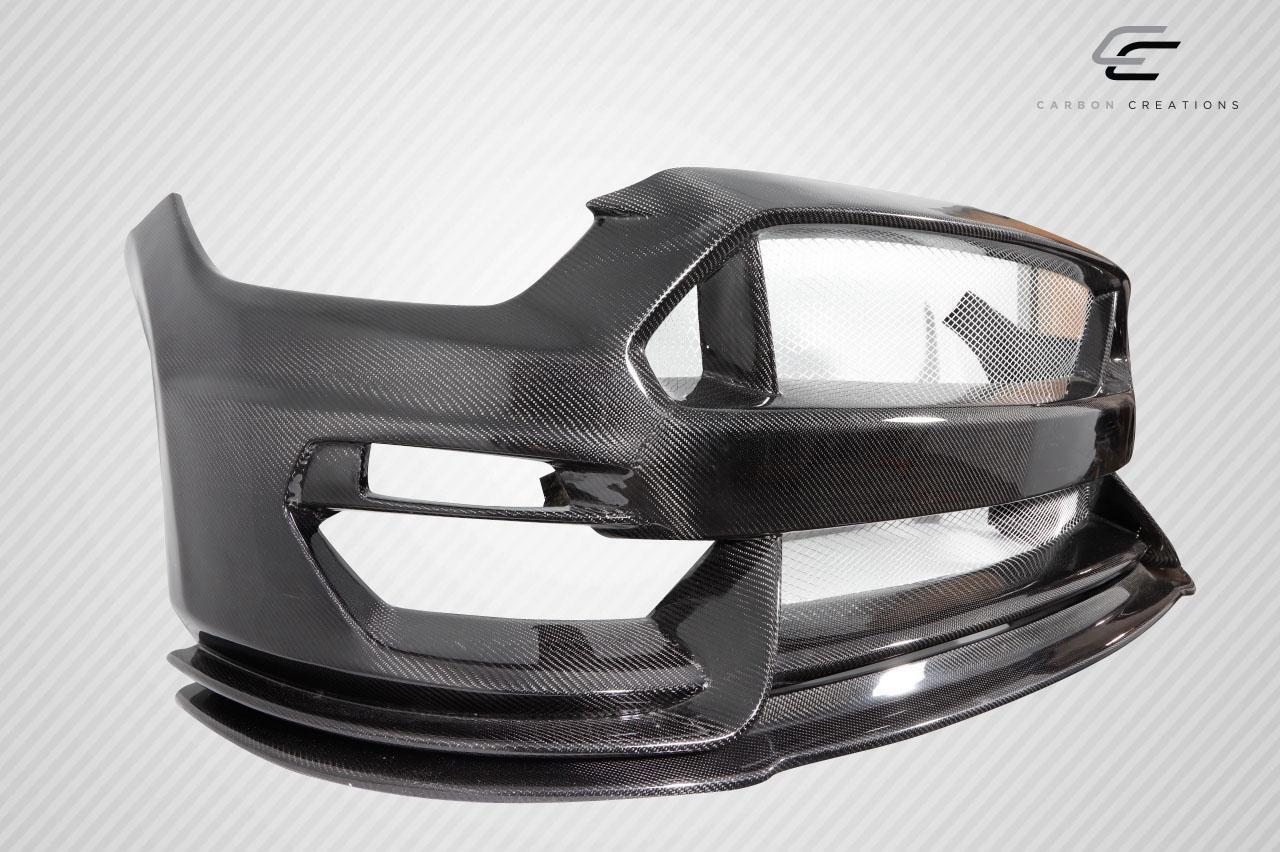 2015-2017 Ford Mustang Carbon Creations GT350 Look Carbon Fiber Front Bumper - Image 6