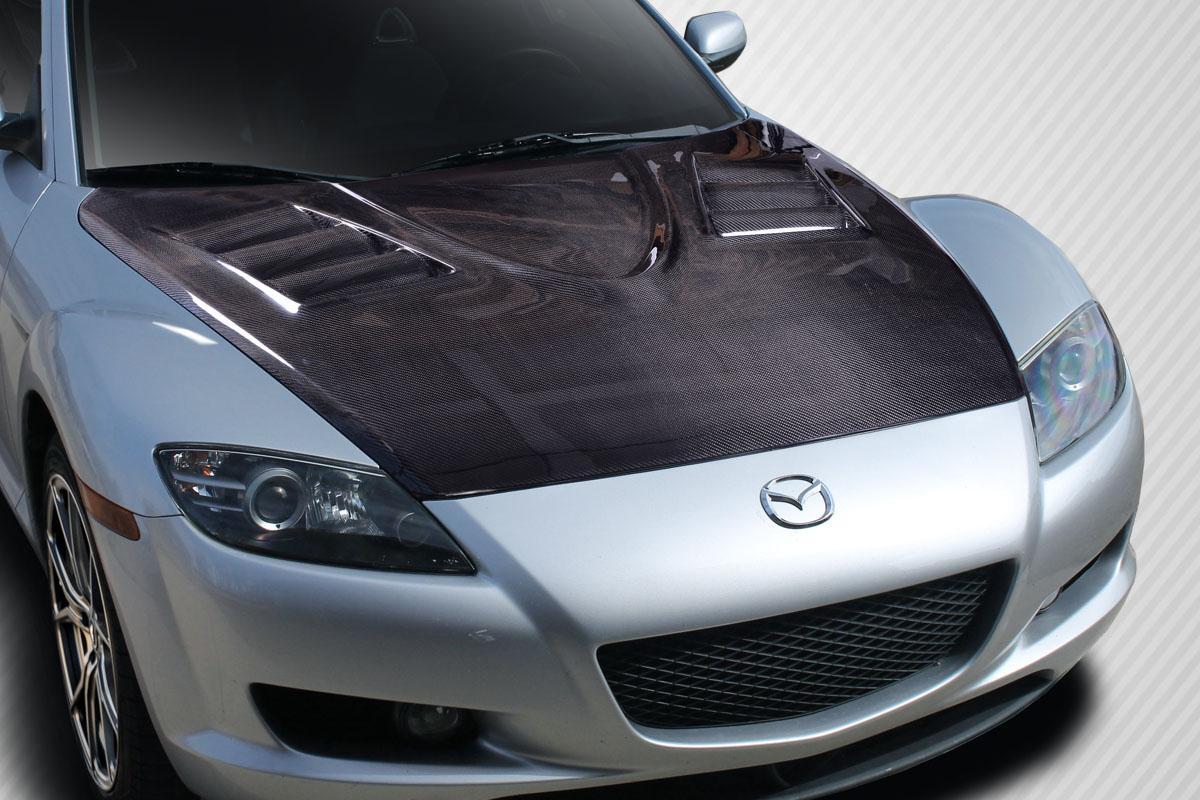 2004-2008 Mazda RX8 Carbon Creations Vader Carbon Fiber Hood - Image 2