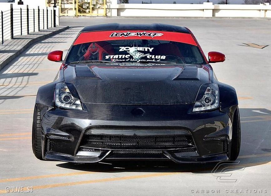 2003-2008 Nissan 350Z Carbon Creations N4 Carbon Fiber Front Bumper - Image 2