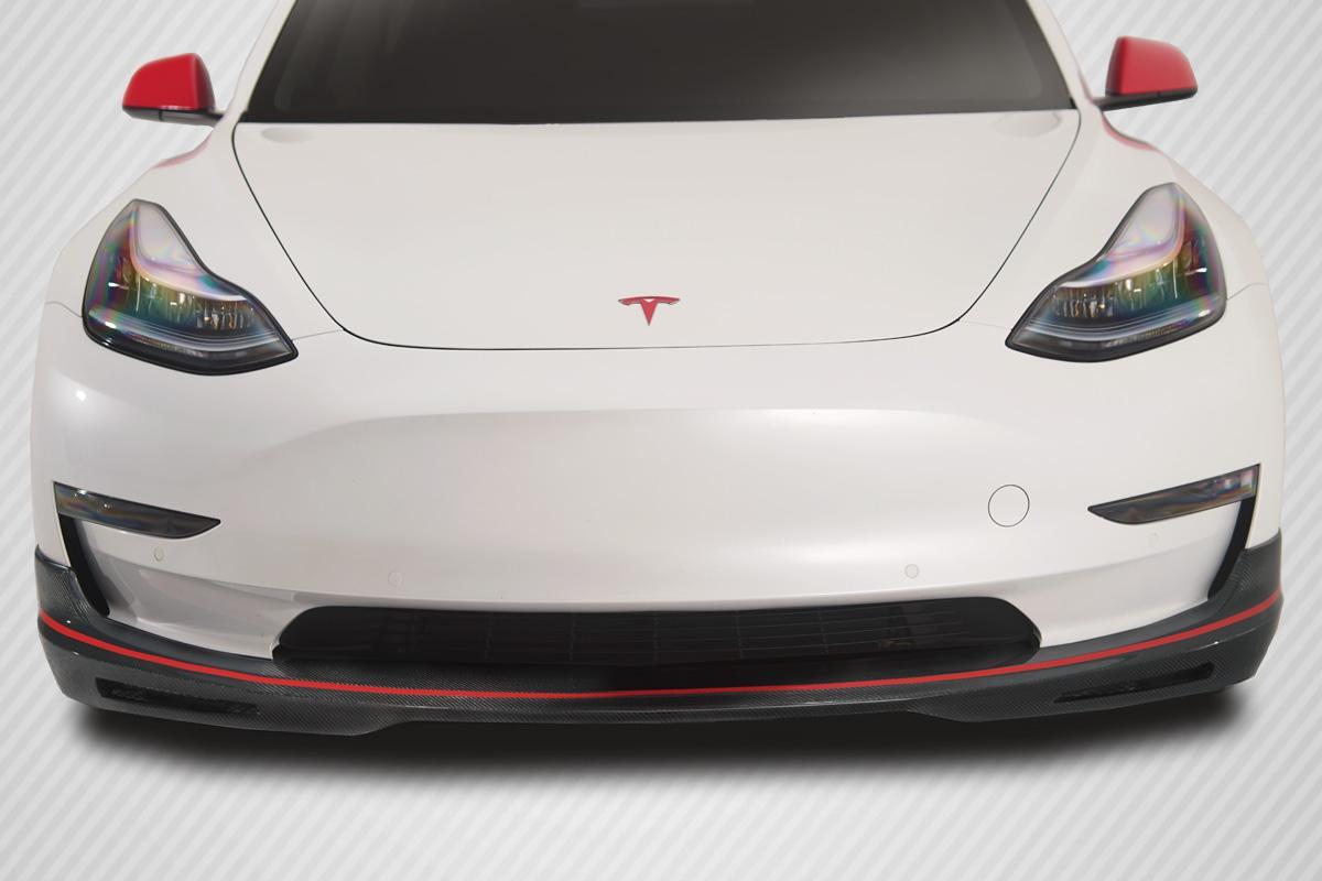 2017-2023 Tesla Model 3 Carbon Creations GT Concept Carbon Fiber Front Lip - Image 1
