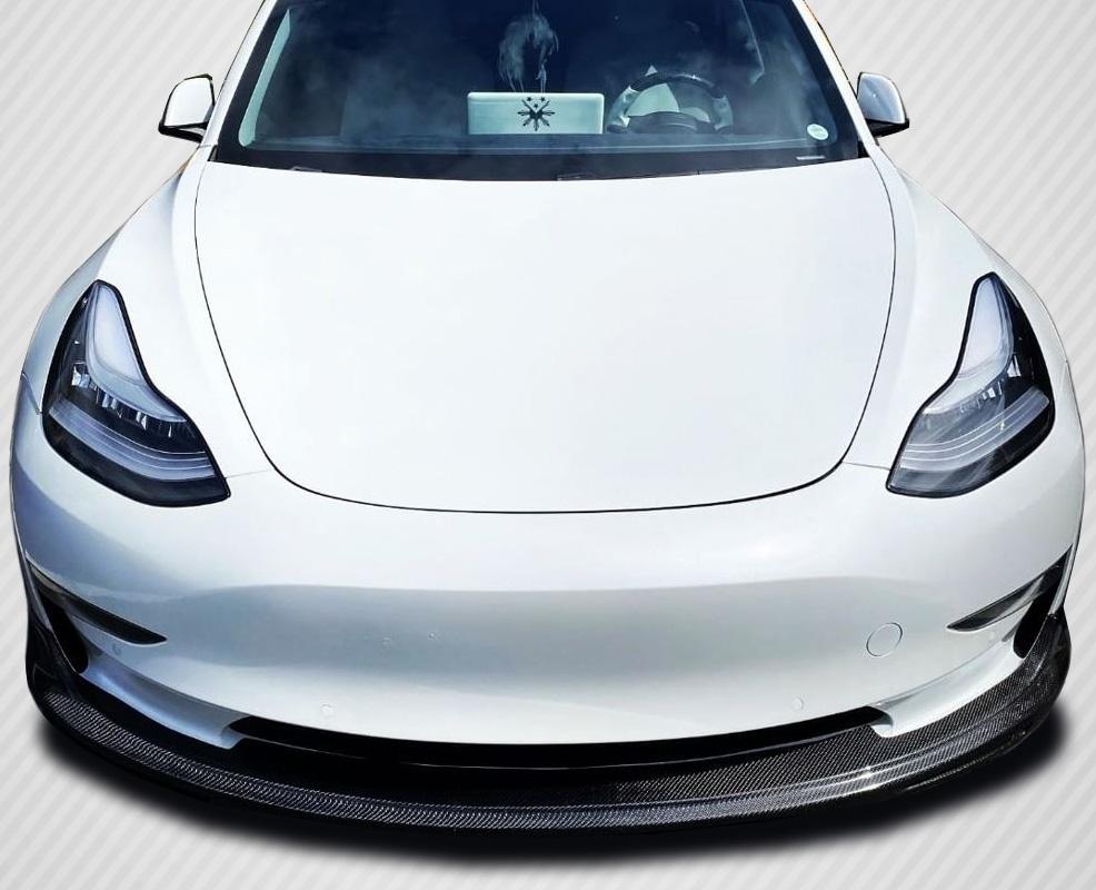 2017-2023 Tesla Model 3 Carbon Creations GT Concept Carbon Fiber Front Lip - Image 2