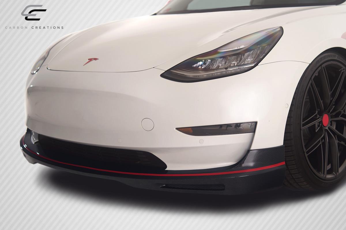 2017-2023 Tesla Model 3 Carbon Creations GT Concept Carbon Fiber Front Lip - Image 4