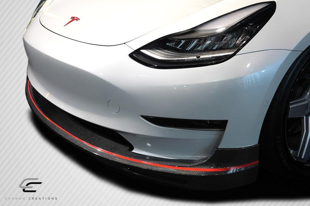 2017-2023 Tesla Model 3 Carbon Creations GT Concept Carbon Fiber Front Lip - Image 5