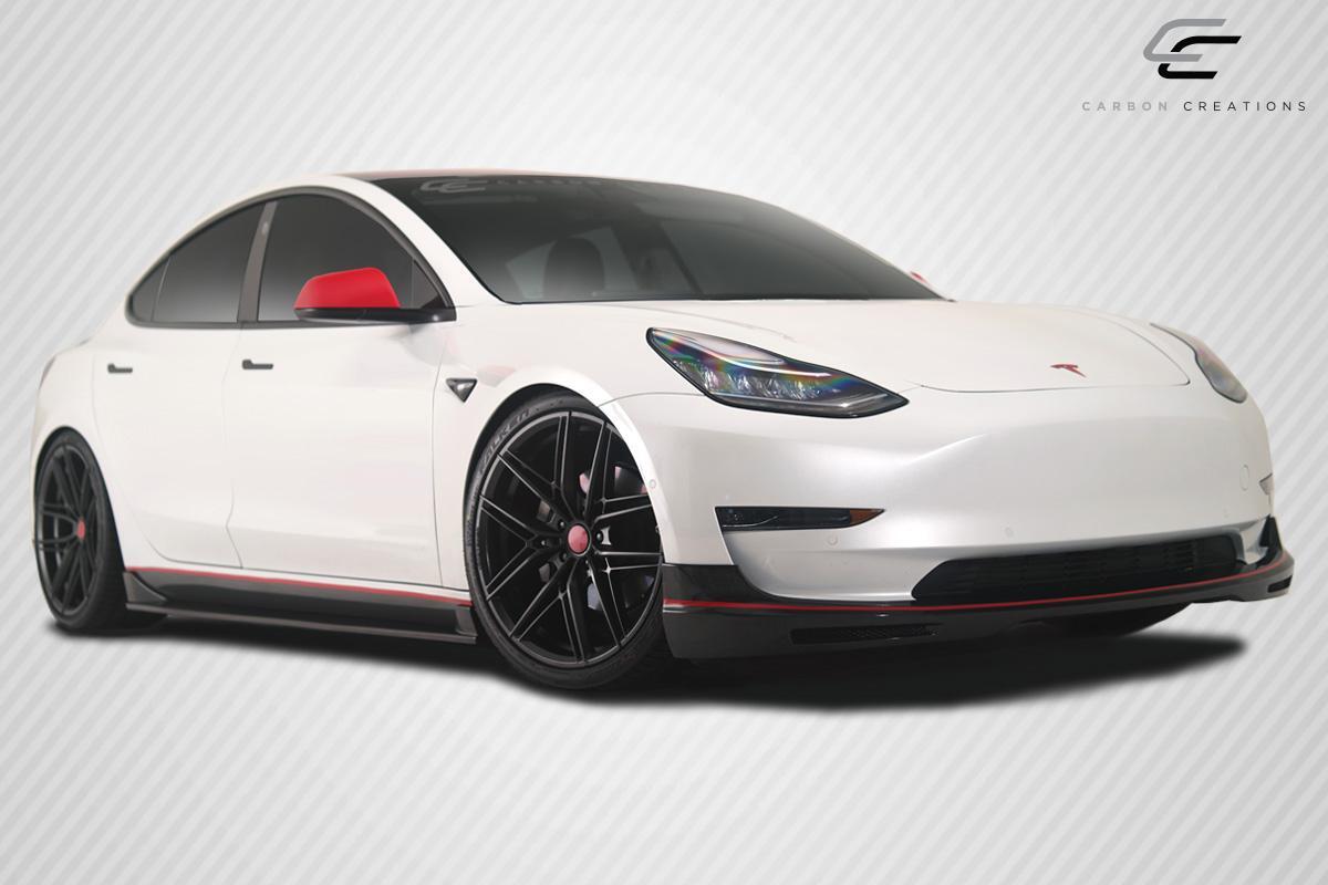 2017-2023 Tesla Model 3 Carbon Creations GT Concept Carbon Fiber Front Lip - Image 6