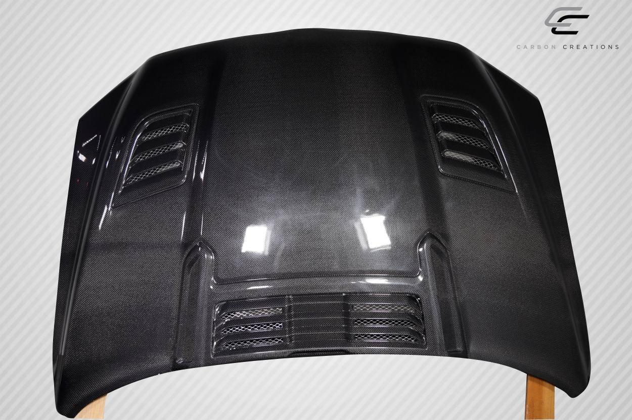 2019-2025 Dodge Ram Carbon Creations Rebel Look Carbon Fiber Hood - Image 7