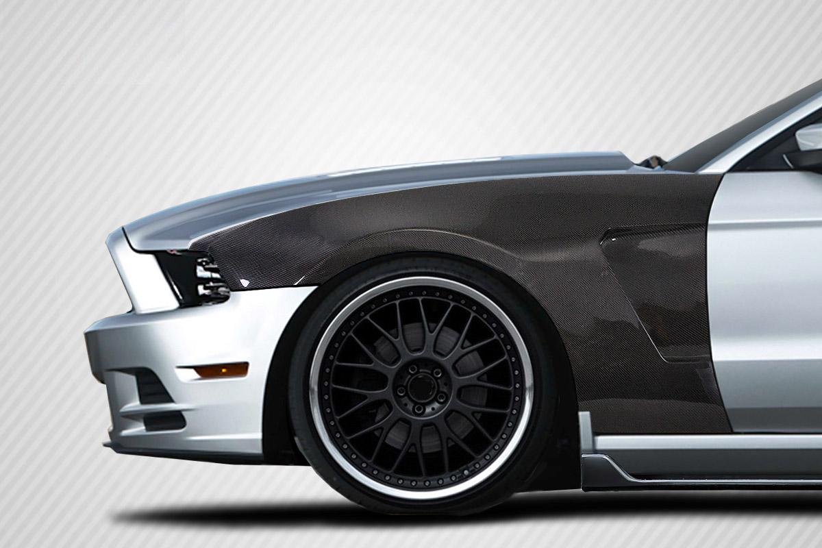2010-2014 Ford Mustang Carbon Creations GT350 V2 Look Carbon Fiber Fender - Image 1