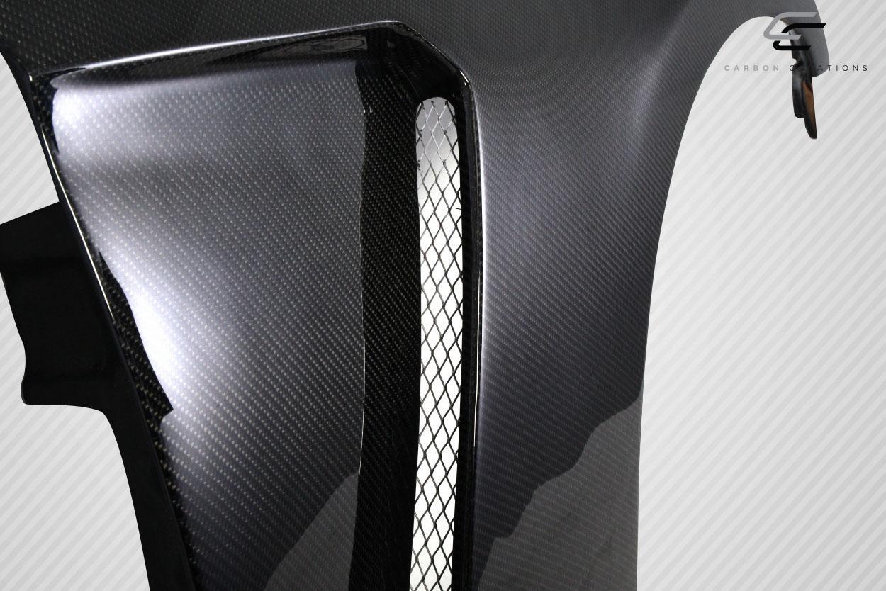 2010-2014 Ford Mustang Carbon Creations GT350 V2 Look Carbon Fiber Fender - Image 3