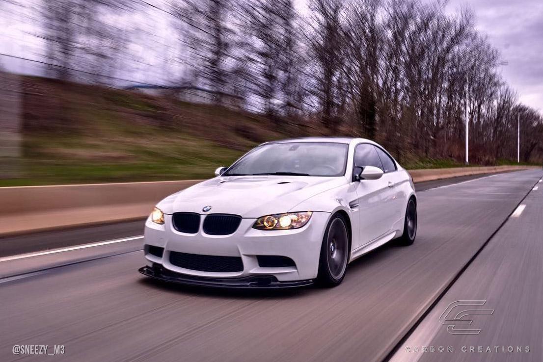 2008-2013 BMW M3 Carbon Creations GT4 Look Carbon Fiber Front Lip - Image 3
