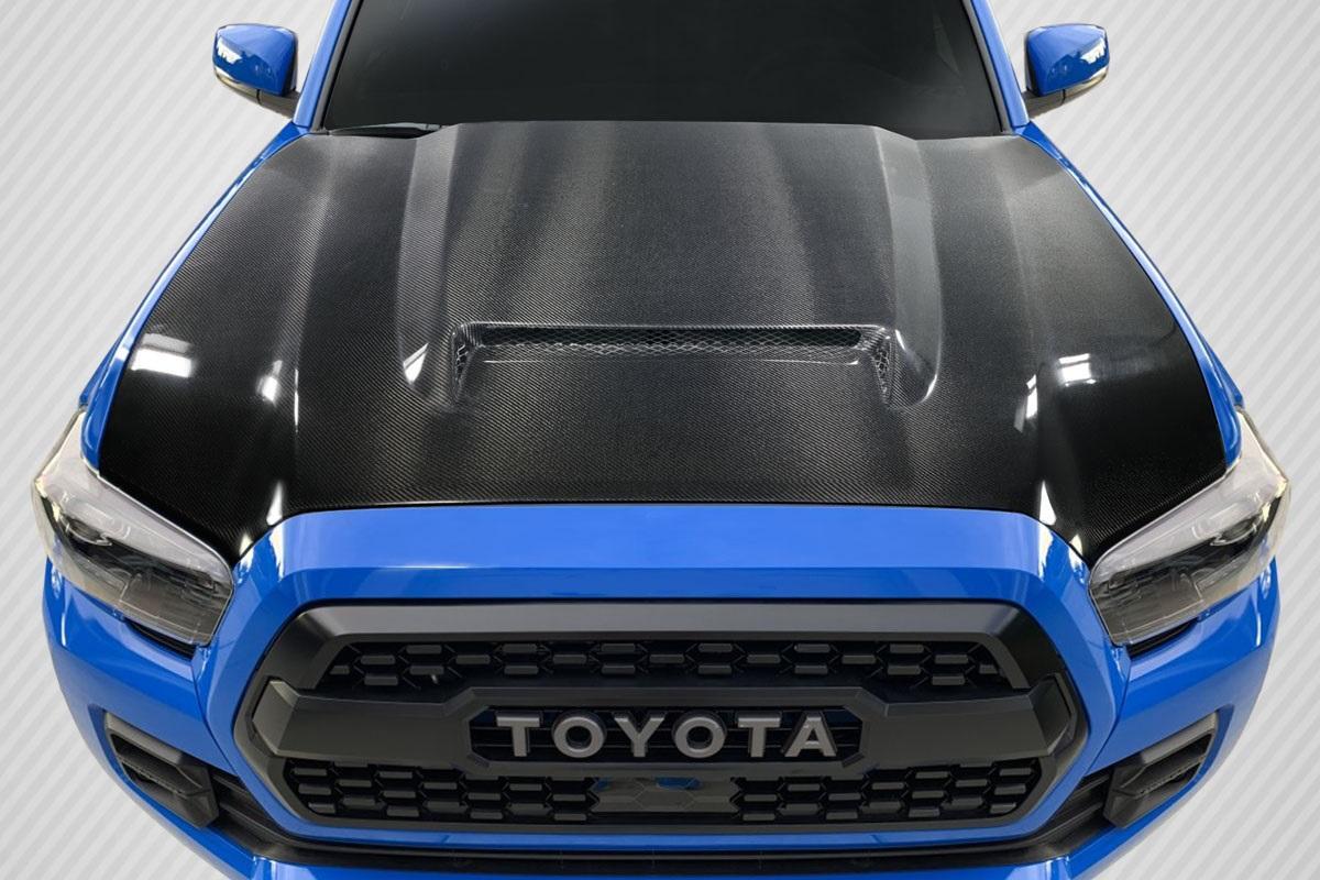 2016-2023 Toyota Tacoma Carbon Creations RKS Carbon Fiber Hood - Image 1