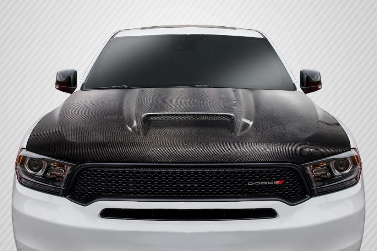 2011-2023 Dodge Durango Carbon Creations SRT Look Carbon Fiber Hood - Image 1