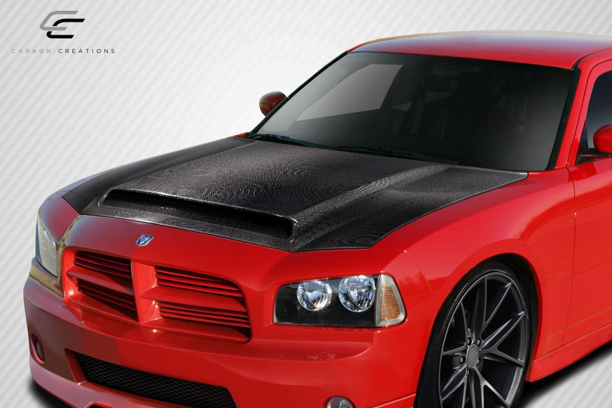 2006-2010 Dodge Charger Carbon Creations Demon Look Carbon Fiber Hood - Image 2