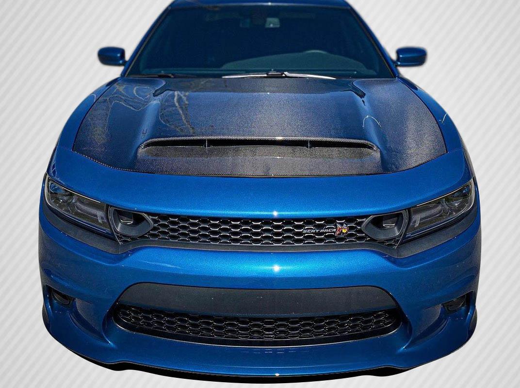 2015-2023 Dodge Charger Carbon Creations Demon Look Carbon Fiber Hood - Image 1
