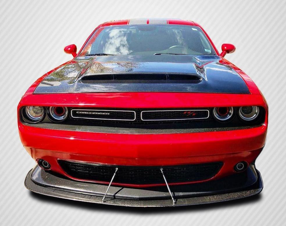 2008-2023 Dodge Challenger Carbon Creations Demon Look Carbon Fiber Hood - Image 1