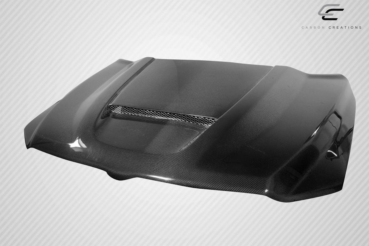2019-2025 Dodge Ram Carbon Creations SRT Ram Air Carbon Fiber Hood - Image 3