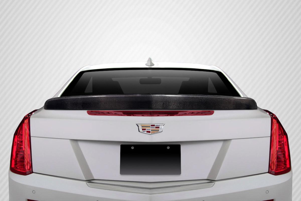 2012-2019 Cadillac ATS Carbon Creations V Look Carbon Fiber Rear Wing - Image 1