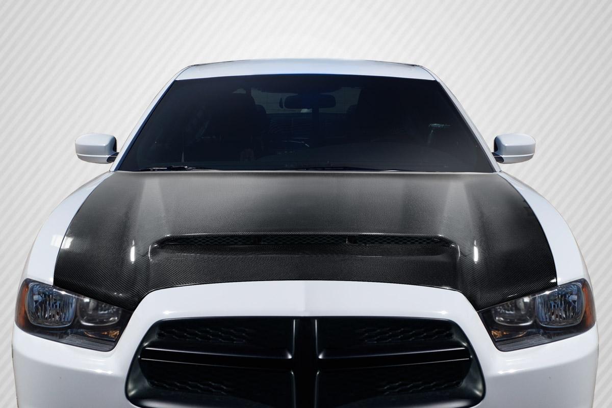 2011-2014 Dodge Charger Carbon Creations Demon Look Carbon Fiber Hood - Image 1