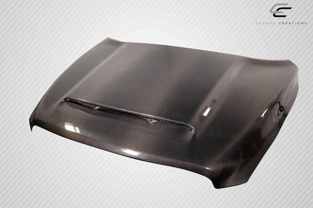 2009-2018 Dodge Ram Carbon Creations Demon Look Carbon Fiber Hood - Image 3