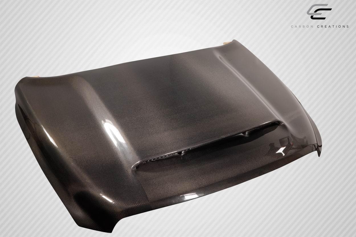 2009-2018 Dodge Ram Carbon Creations Demon Look Carbon Fiber Hood - Image 4