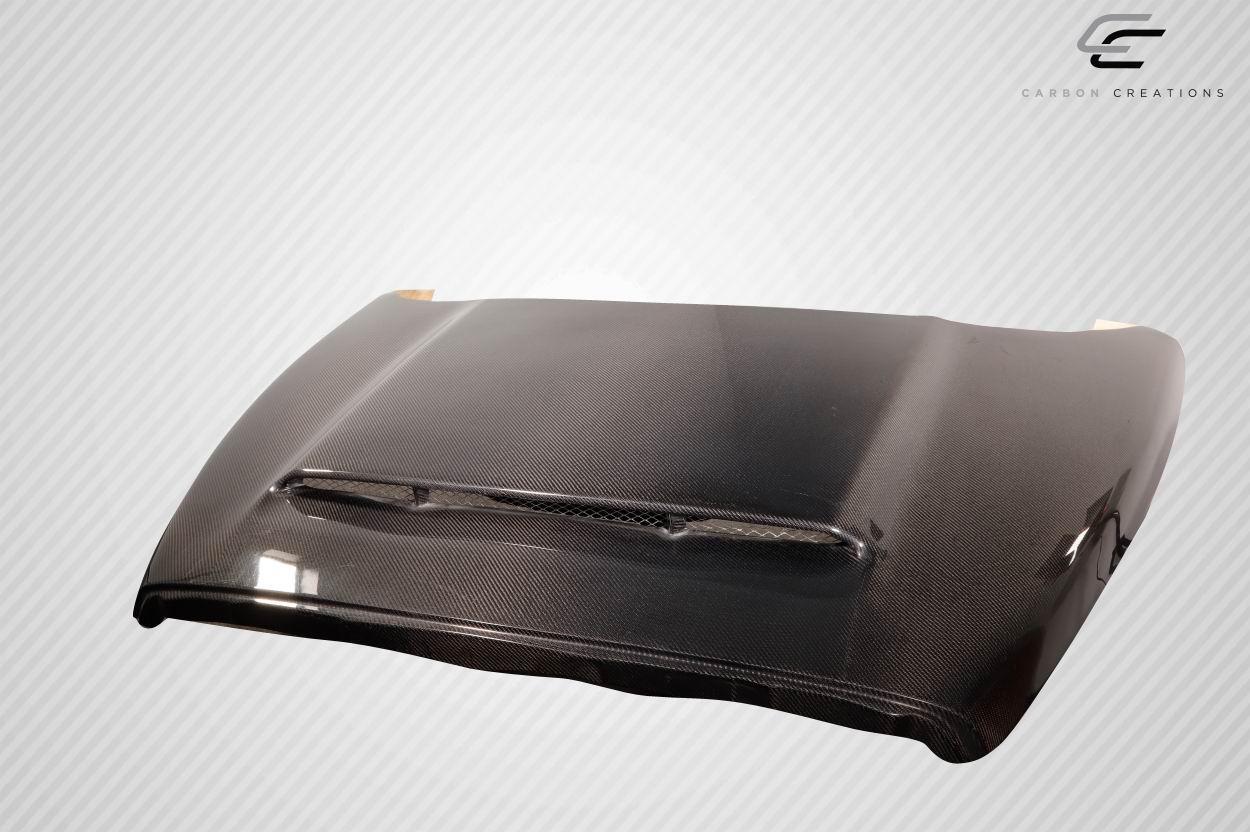 2002-2008 Dodge Ram Carbon Creations Demon Look Carbon Fiber Hood - Image 4