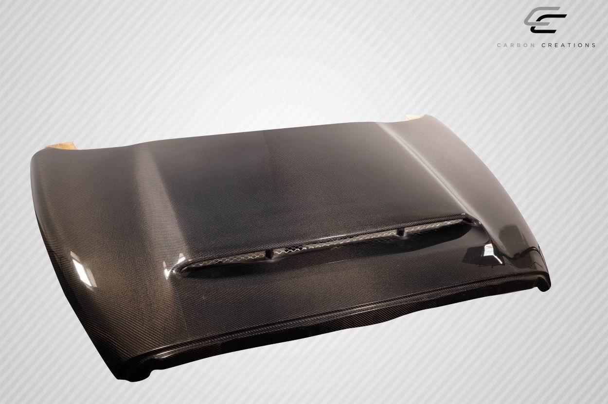 2002-2008 Dodge Ram Carbon Creations Demon Look Carbon Fiber Hood - Image 5