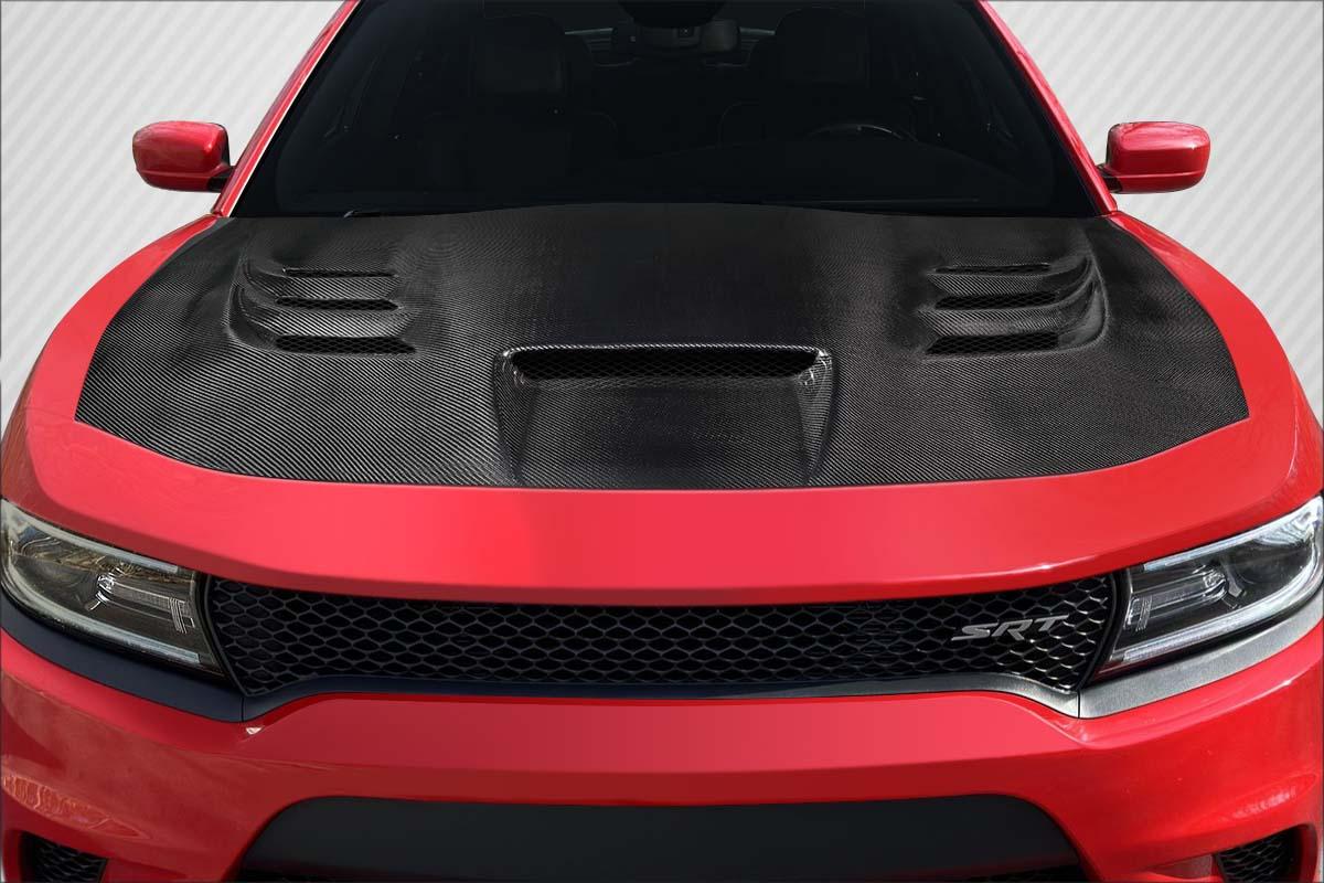 2015-2023 Dodge Charger Carbon Creations Viper Carbon Fiber Hood - Image 1