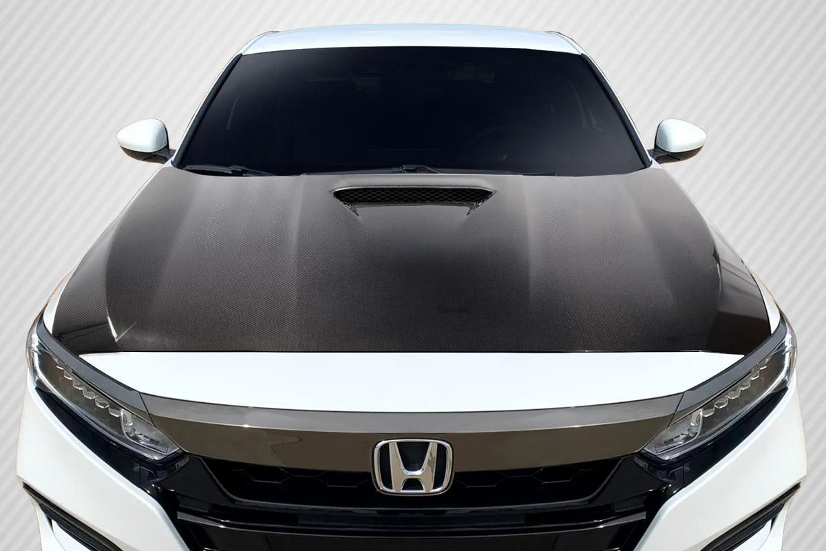 2018-2022 Honda Accord Carbon Creations Type R Look Carbon Fiber Hood - Image 1