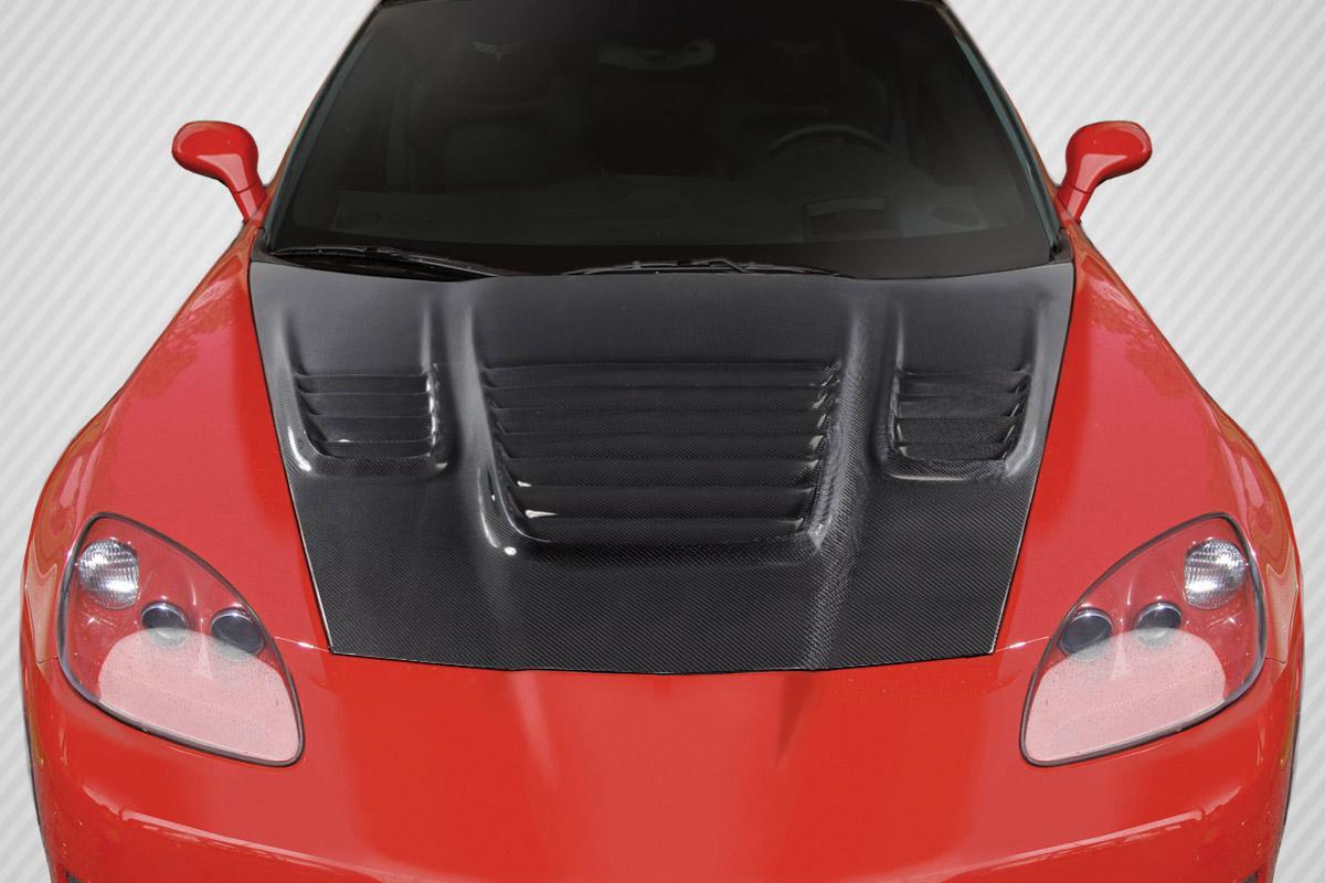 2005-2013 Chevrolet Corvette Carbon Creations World Challenge Look Carbon Fiber Hood - Image 1