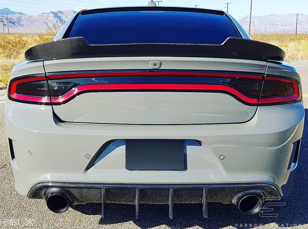 2015-2023 Dodge Charger Carbon Creations CAC Carbon Fiber Rear Wing - Image 2