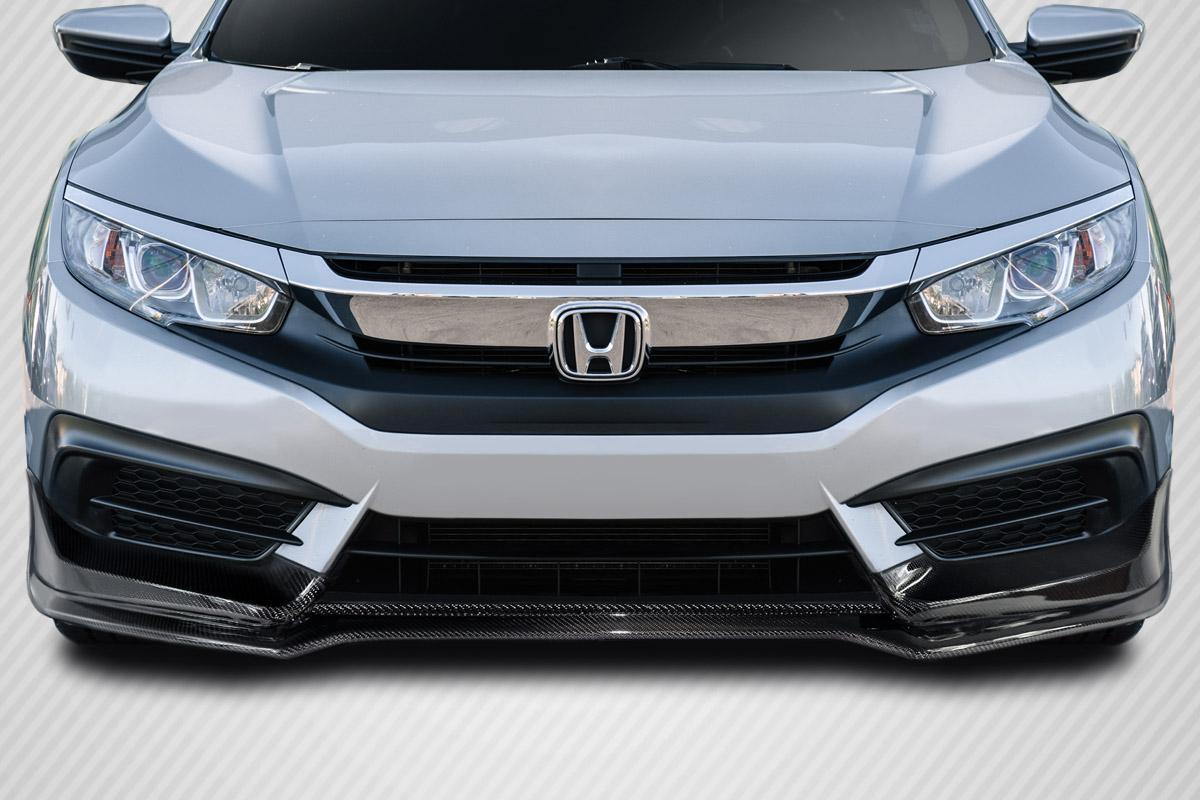 2016-2018 Honda Civic Carbon Creations Type M Carbon Fiber Front Lip - Image 1