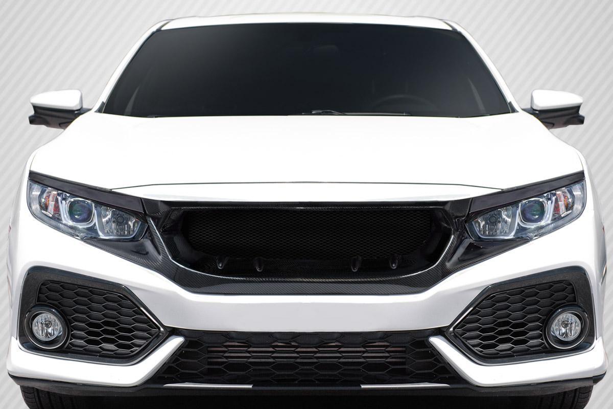 2016-2021 Honda Civic Carbon Creations Type JS Carbon Fiber Grille - Image 1
