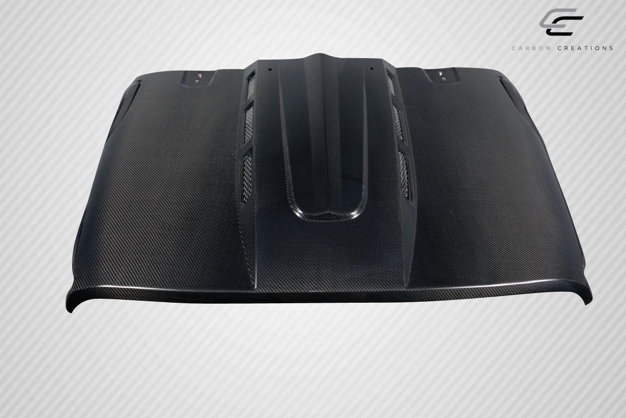 2018-2025 Jeep Wrangler Carbon Creations Energy Carbon Fiber Hood - Image 2