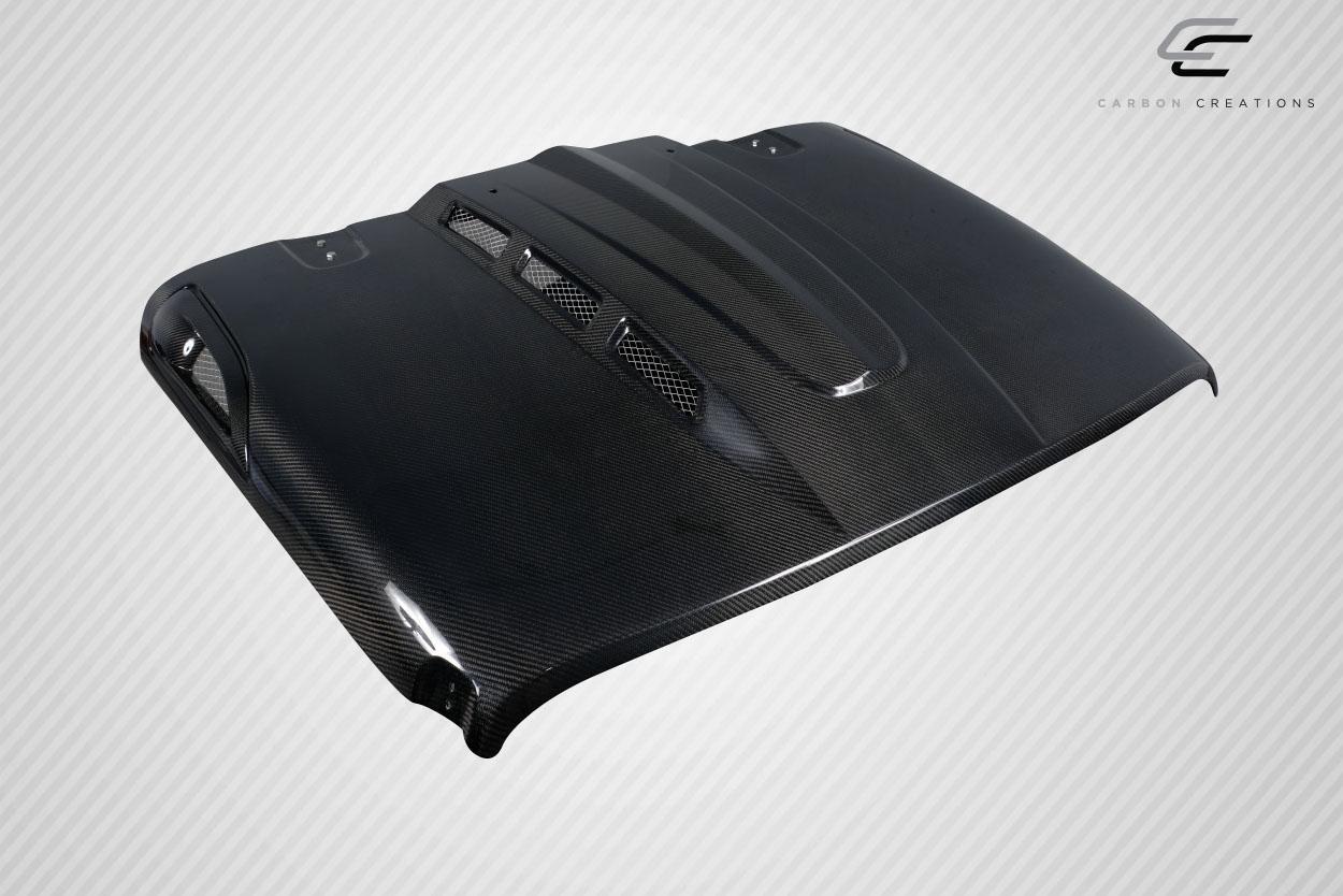 2018-2025 Jeep Wrangler Carbon Creations Energy Carbon Fiber Hood - Image 3