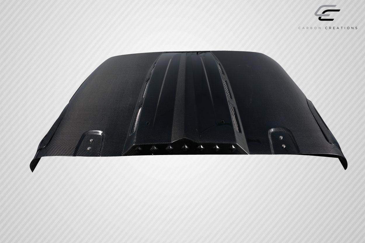 2018-2025 Jeep Wrangler Carbon Creations Energy Carbon Fiber Hood - Image 9