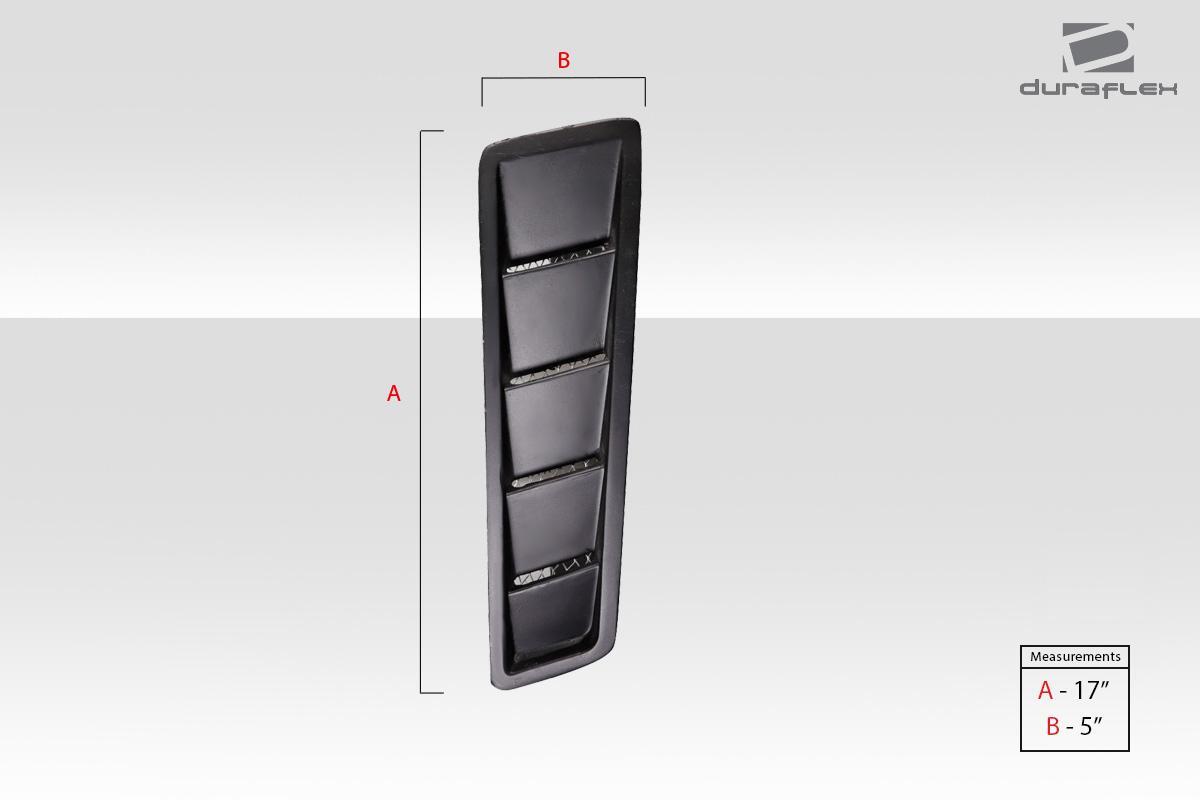 Universal Duraflex Race Hood Louver Vents - 2 Piece - Image 6