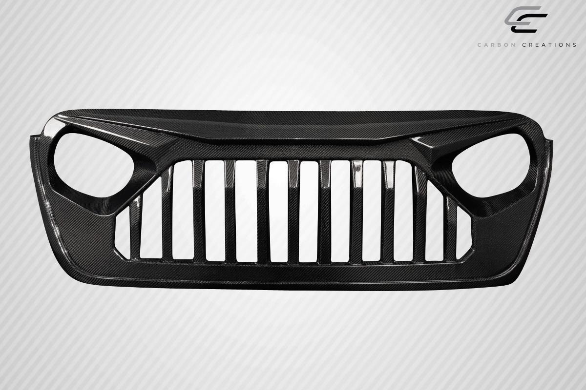 2018-2025 Jeep Wrangler Carbon Creations Predator Carbon Fiber Grille - Image 2