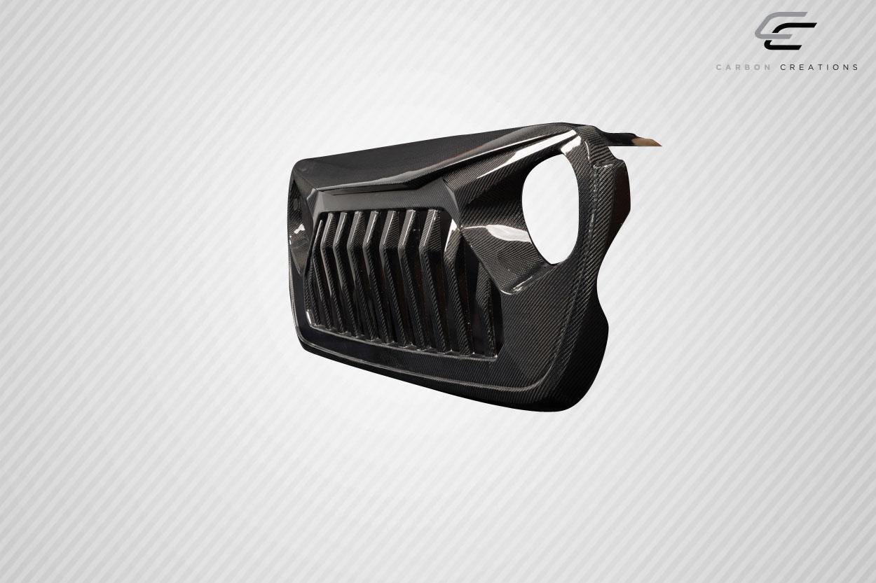 2018-2025 Jeep Wrangler Carbon Creations Predator Carbon Fiber Grille - Image 4