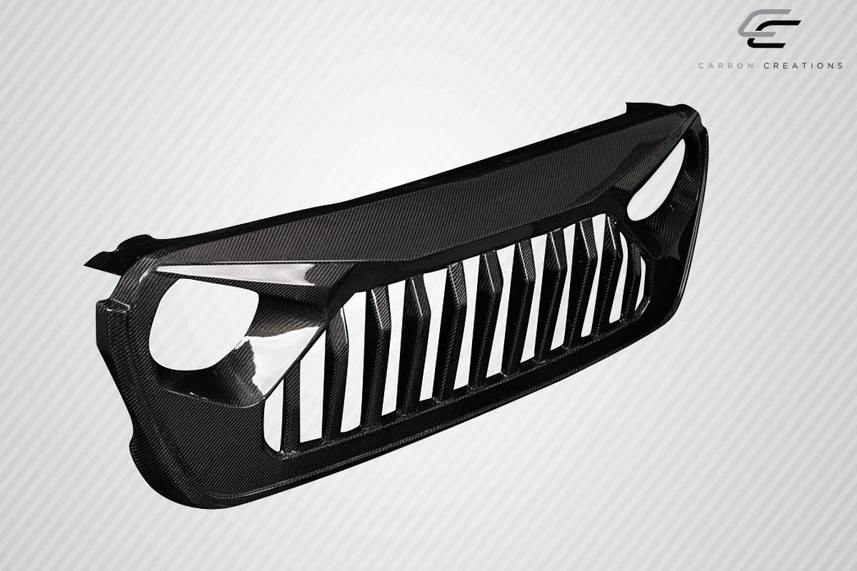2018-2025 Jeep Wrangler Carbon Creations Predator Carbon Fiber Grille - Image 5