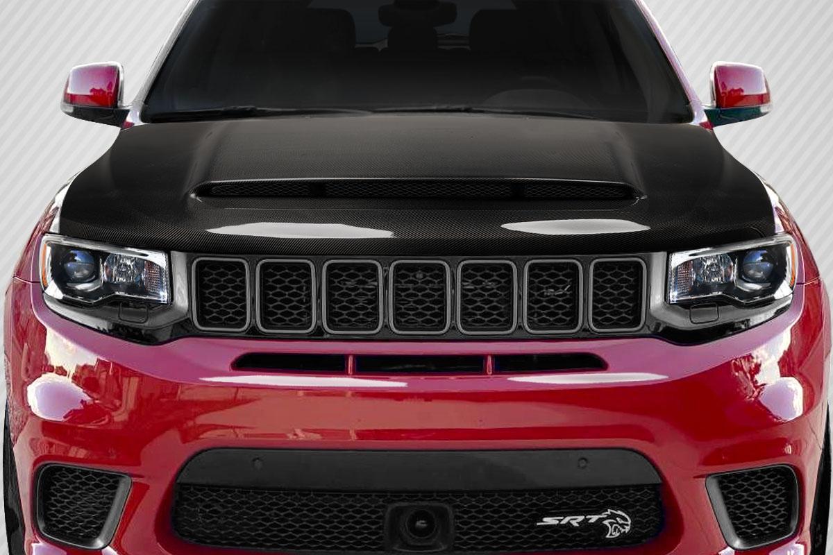 2011-2022 Jeep Grand Cherokee Carbon Creations Demon Look Carbon Fiber Hood - Image 1