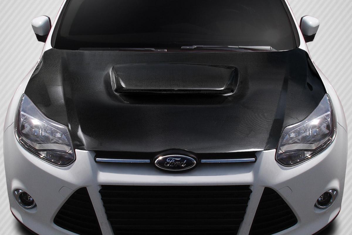 2012-2014 Ford Focus Carbon Creations Ram Air Carbon Fiber Hood - Image 1