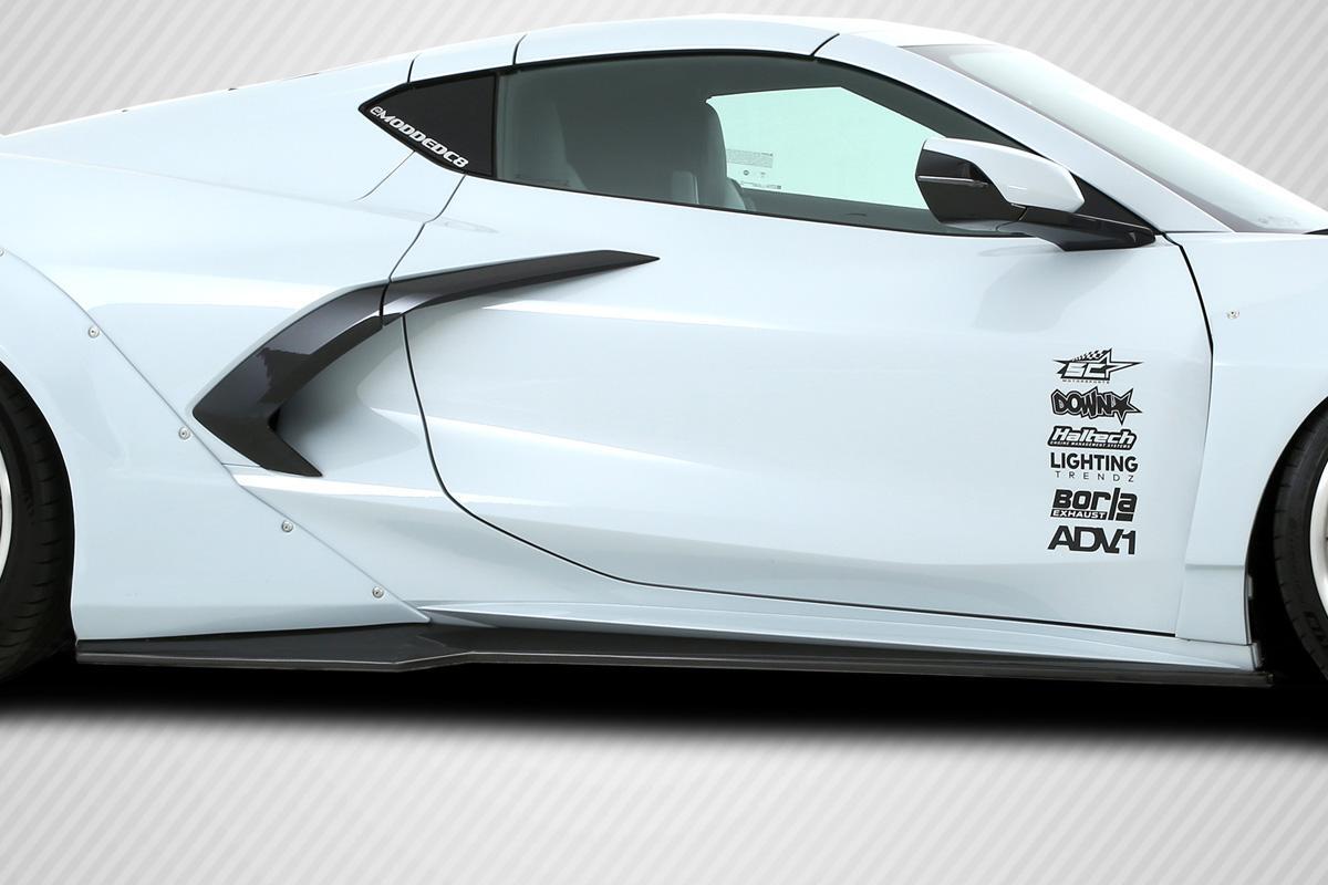 2020-2025 Chevrolet Corvette Carbon Creations Gran Veloce Carbon Fiber Side Skirts - Image 1