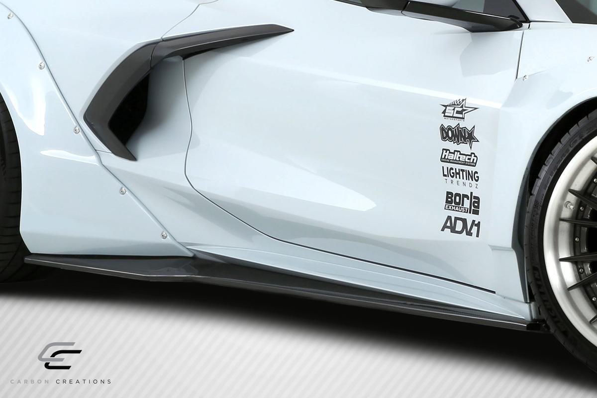 2020-2025 Chevrolet Corvette Carbon Creations Gran Veloce Carbon Fiber Side Skirts - Image 2